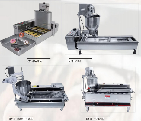 Reklama Mini Donut Maker | Automatyczna maszyna do pączków | Zestaw 3 dysz | Stal nierdzewna