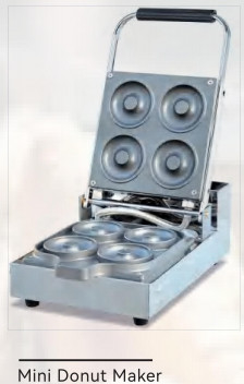 Reklama Mini Donut Maker | Automatyczna maszyna do pączków | Zestaw 3 dysz | Stal nierdzewna