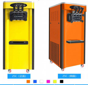 Maszyna do lodów z podwójną sprężarką Wstępne chłodzenie 220v 50 - 60hz 1800W