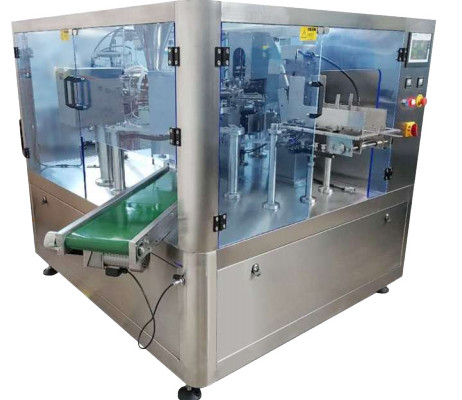 Premade Bag Rotary Packing Machine Automatyczne ostrzeżenie Funkcja ochrony 60 worków / min