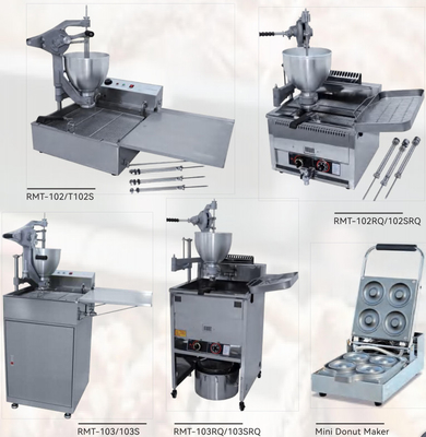 Mini Donut Maker Automatyczna maszyna do pączków 3 dysze Zestaw ze stali nierdzewnej